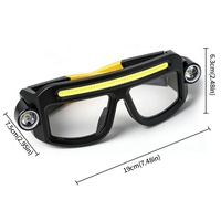 Lampe à clipser sur lunettes XTE COB LED 350-500LM 5 modes, rechargeable par Type-C, lampe frontale portable pour la randonnée, la pêche, le camping