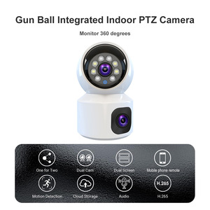 Caméra de surveillance double vue 2MP Wi-Fi intérieure, panoramique/inclinaison, vision nocturne, détection de mouvement, audio bidirectionnel, stockage cloud, sécurité domestique - Product Image 5