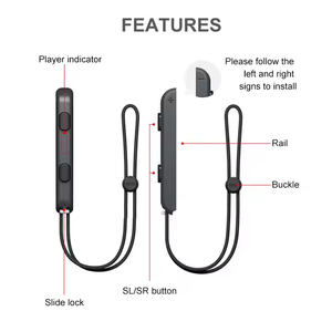 Contrôleur main bande corde lanière pour Nintendo <span class=keywords><strong>Switch</strong></span> Joy-con dragonne bracelet accessoires de jeu - Product Image 2