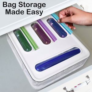 Organizador de Bolsas para Cajón de Cocina, Contenedor de Plástico para Bolsas, Dispensador de Bolsas para Organizadores de Cocina y Almacenamiento - Product Image 4