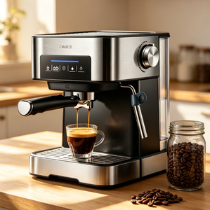 3 1 Semi-Automatic Espresso Coffee <strong>Machine</strong> Black Crystal Touch Screen 20Bar Extraction Stainless Steel 1.6L Household RV - Product Image 5