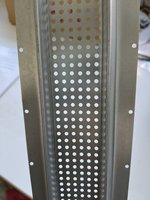 Junta de control de ventilación para soffit galvanizado, junta de construcción de 7/8 pulgadas de altura x 2 pulgadas de ancho, suministro de fábrica