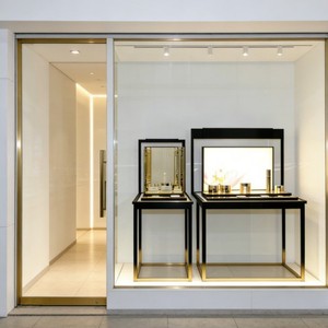 Exhibidor de Joyería Metálico Premium, Personalizable 360 °   Vitrina Giratoria de Lujo para Comercio Minorista y Exposiciones - Product Image 2