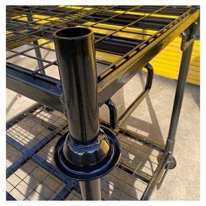 Heavy duty מתכת לערום מסגרות משטחי מחסן כלים ציוד stackable מדפי - Product Image 5