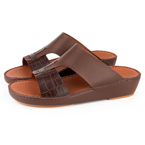 Customized Exotic Arabic Slippers Men Luxury Cow Leather <b>Slides</b> slippers Handmade Footwear Factory Shoes for Men Eid 2026 - Product Image 2