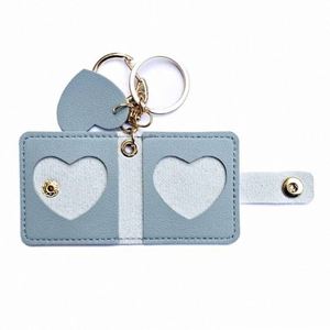 Mini album photo en cuir personnalisable avec logo, porte-clés pendentif pour couple, portable - Product Image 4