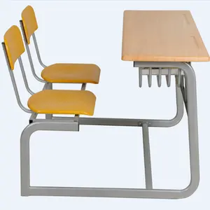 Okul tezgah mobilya okul sınıf odası çift sandalye ve masa