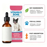 Vitamin D Cair untuk Anjing, Kalsium untuk Penyerapan Tulang, Kesehatan Gigi, Meningkatkan Imunitas, Suplemen Kesehatan Terbatas, OEM Label Pribadi