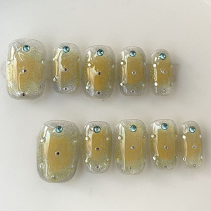 100 Estilos <span class=keywords><strong>de</strong></span> <span class=keywords><strong>Uñas</strong></span> <span class=keywords><strong>Postizas</strong></span> <span class=keywords><strong>de</strong></span> Lujo Personalizadas <span class=keywords><strong>con</strong></span> <span class=keywords><strong>Piedras</strong></span> Brillantes, <span class=keywords><strong>Uñas</strong></span> Cortas Redondas <span class=keywords><strong>con</strong></span> Punta Francesa <span class=keywords><strong>de</strong></span> Perla, Manicura Acrílica, <span class=keywords><strong>Uñas</strong></span> Adhesivas - Product Image 6