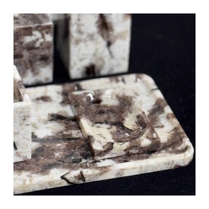 STONEKOCC Juego de Bandejas de Baño de Mármol Natural de Lujo Pandora Qianshan Muxue Organizador de Tocador - Product Image 6