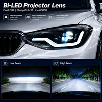 Kit de conversion de phares halogènes en LED pour BMW Série 1 F20, avec feux de jour DRL, lentilles transparentes et Angel Eyes, remplacement direct de l'unité de phare avant.