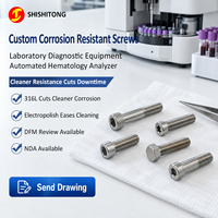 Fabricant de vis de précision à tête basse résistantes à la corrosion sur mesure pour équipements d'analyse hématologique automatisés