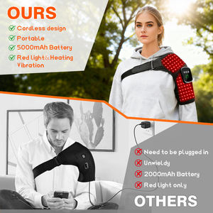 <span class=keywords><strong>Ceinture</strong></span> de massage pour les épaules à usage domestique, sans fil, avec batterie 5000 mAh, thérapie par lumière rouge 660 nm 850 nm et fonction chauffante - Product Image 5
