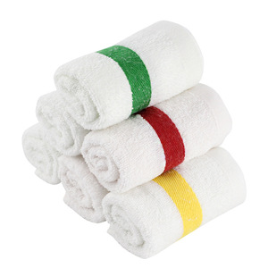 ผ้าขนหนูผ้าฝ้ายแท้ลายทาง ขนาด 38x55 ซม. รูปทรงสี่เหลี่ยมผืนผ้า สำหรับบาร์ ร้านอาหาร ปิ้งย่าง สามารถปรับแต่งได้พร้อมโลโก้ - Product Image 2