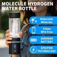 Botella Generadora de Agua Hidrogenada Recargable con Pantalla IPS Personalizable, Botella de Agua con Hidrógeno al por Mayor, Portátil y Libre de BPA