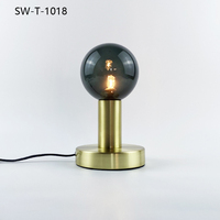 Lámparas de Mesa de Diseño 2022, Dorado Cálido, Retro, Metal y Vidrio, Lujo, Ambiente, LED, Lámpara de Mesa para Restaurante y Bar