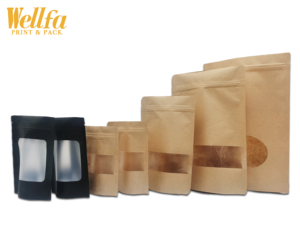 Bolsa De Papel <span class=keywords><strong>Kraft</strong></span> Biodegradable con estampado personalizado, embalaje ecológico para ventana, con cremallera, <span class=keywords><strong>Doypack</strong></span> - Product Image 6
