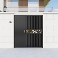 Porte d'entrée en aluminium de style européen sur mesure pour villa, cour, avec double porte antivol