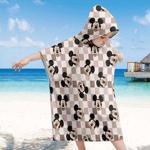 Serviettes à capuche pour enfants, design de dessin animé personnalisé, douces et absorbantes, peignoir de bain pour garçons et filles, poncho de bain pour bébés et tout-petits, serviette de plage - Product Image 4