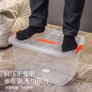Transparent <b>Storage</b> Box With Lid Various Sizes For Kids Toys <b>Clothes</b> Food Organizing Rectangle Shape With Handle - Product Image 4