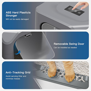 Caja de arena inteligente de acero inoxidable XXL con control de olores, gatos grandes y gatos múltiples, tapa cerrada, fácil de limpiar, cuchara antifugas de orina - Product Image 6