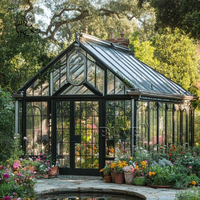 BLVE Grande Serre Extérieure en Verre, Pavillon Dôme Victorien, Gazebo en Fer Forgé
