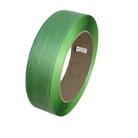 Ruban de cerclage PET vert sur mesure, qualité machine, en polyester, pour équipement d'emballage de briques
