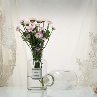 Étiquette personnalisée 500 ml 1000 ml décoration de la maison Vase en verre 125 ml 250 ml parfum de roseau flacon diffuseur en verre pour huile aromatique
