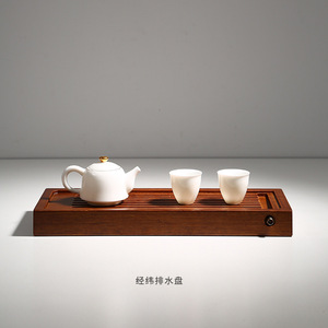 Bamboo Drainage <b>Tea</b> <b>Tray</b> Kung Fu <b>Tea</b> Set Flat New Chinese Style Small <b>Tea</b> <b>Tray</b> Table - Product Image 1