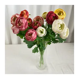 3 têtes Meimei thé rose décoration Mariage fleurs artificielles vente en gros