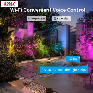 스마트 와이파이 제어 IP65 24V 야외 LED 정원등 RGBW 조경 조명 6W 황동 RGBW LED 스포트라이트 야외용 UCS2904 - Product Image 4