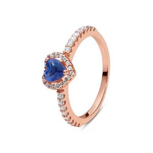 Anelli Originali in Argento Sterling 925 per Donne, <span class=keywords><strong>Anello</strong></span> a Cuore per Fidanzamento e Matrimonio, Gioiello di Lusso in <span class=keywords><strong>Oro</strong></span> <span class=keywords><strong>Rosa</strong></span>, Regalo - Product Image 2