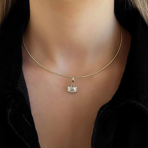 LYBURCHI Collezione di Ciondoli e Charm in Argento Sterling 925 Placcato Oro 18K con Zirconi Cubici Taglio Diamante Geometrico Gioielli di Lusso alla Moda - Product Image 5