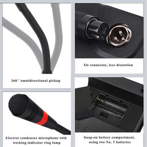 Micrófono inalámbrico de 8 canales de frecuencia de alta calidad con selección de 200 frecuencias para conferencias - Product Image 3