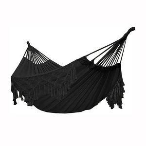 Taşınabilir nefes kamp pamuklu hamak güzel püskül ile - Product Image 2