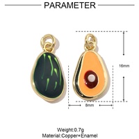 Vente chaude couleur goutte d'huile fraise Pitaya pastèque banane avocat bricolage breloques accessoires pour la fabrication de bijoux