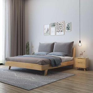 เตียงติดผนังไม้แอชแท้สไตล์โมเดิร์นกลางศตวรรษ เฟอร์นิเจอร์ห้องนอน - Product Image 1