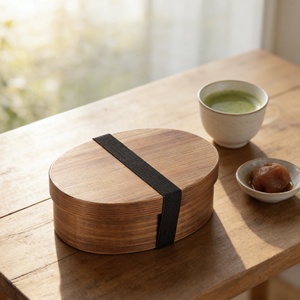 Lonchera Japonesa Ecológica Biodegradable con Compartimentos, Características para Mantener la Frescura, Diseño Plegable, Portátil, de Madera - Product Image 3