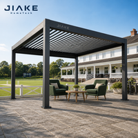 Jiake 6063-T5 Aluminium-Pergola mit Motorisiertem Lamellendach für Cricket-Club Terrasse Outdoor-Garten Pavillon Terrasse