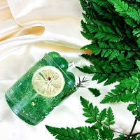 Großhandel hand gefertigte trockene Blume Duft kerzen Gelee Kerzen Luxus in Glas für Home Decoration Hochzeiten Weihnachts geschenk