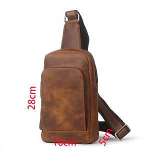 <span class=keywords><strong>Borsa</strong></span> a Tracolla in Vera Pelle <span class=keywords><strong>di</strong></span> Vacchetta Stile Retrò per Uomo, <span class=keywords><strong>Borsa</strong></span> a Spalla in Pelle Crazy Horse, <span class=keywords><strong>Borsa</strong></span> da Uomo per Attività all'Aperto - Product Image 2