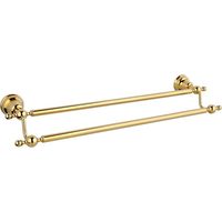 Ensemble de barres simples en alliage de zinc PVD doré, style européen, simple/double, design épaissi, matériel de salle de bain rétro minimaliste haut de gamme