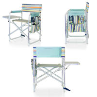 Chaise de maquillage chauffante portable réglable CE pour le camping et la pêche, chaise pliante en métal
