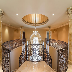 ราวบันไดเหล็กดัดคุณภาพสูงและดีไซน์ราวบันไดเหล็กแบบคลาสสิกสำหรับใช้ในโรงแรม ทนทานต่อการเกิดสนิม รับประกัน 5 ปี - Product Image 3