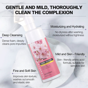 Detergente Viso Cherry OEM ODM con Vitamina C, Schiuma Detergente Profonda a Base di Erbe per Pulizia dei Pori - Product Image 5