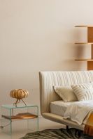 Lit king size de style français moderne, design luxueux, rembourrage crème de haute qualité, pour salon, fabriqué en Chine