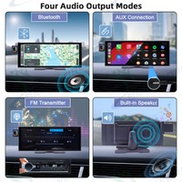 Écran intelligent sans fil CarPlay Android 14.0 de 10,25 pouces avec Bluetooth, carte TF, carte SIM 3G/4G et ADAS pour toutes les voitures (4+64 Go/8+128 Go)