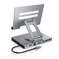 Drehbarer Tablet-Ständer Hub Tepy C 8 in 1 9 in 1 10 in 1 Docking station USB-Hub-Adapter Docking station USB-Docking-Hub-Station