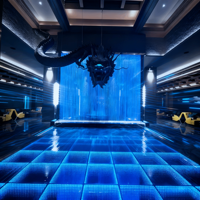 UNOXINE IP55 3D Infinity LED-Tanzflächen paneele mit Spiegel oberfläche und DMX512-Steuerung RGB-Beleuchtung für Nachtclub-DJ-Bühnenshows