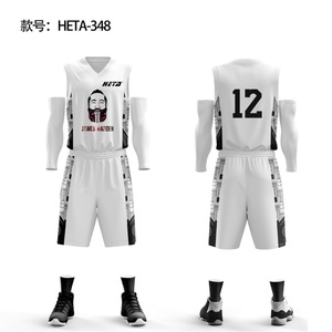 Ensemble de maillot de basket-ball personnalisé, respirant et pas cher, design classique, tenue de basket-ball pratique, ensemble d'entraînement - Product Image 2